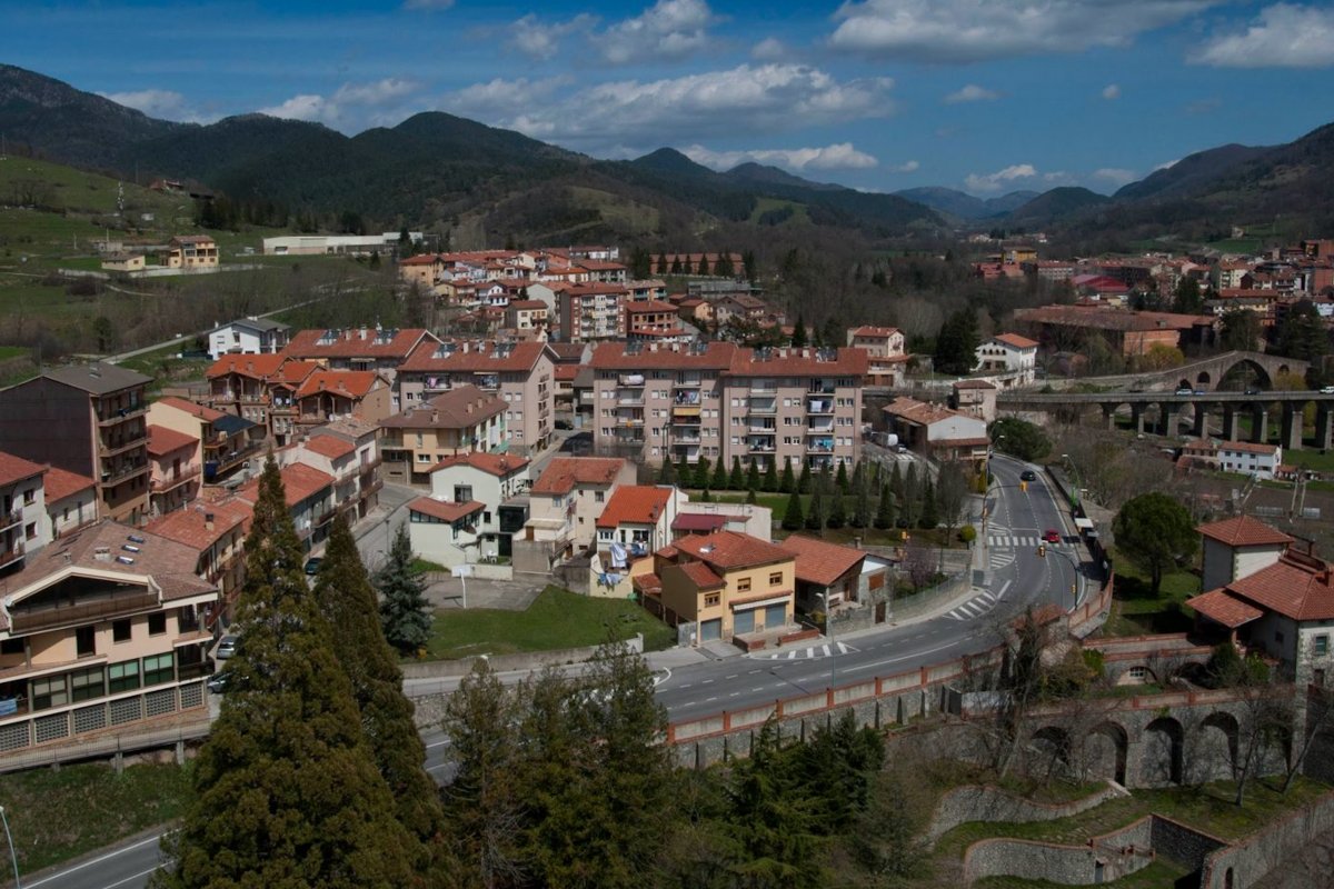 Vista aèria de Sant Joan de les Abadesses