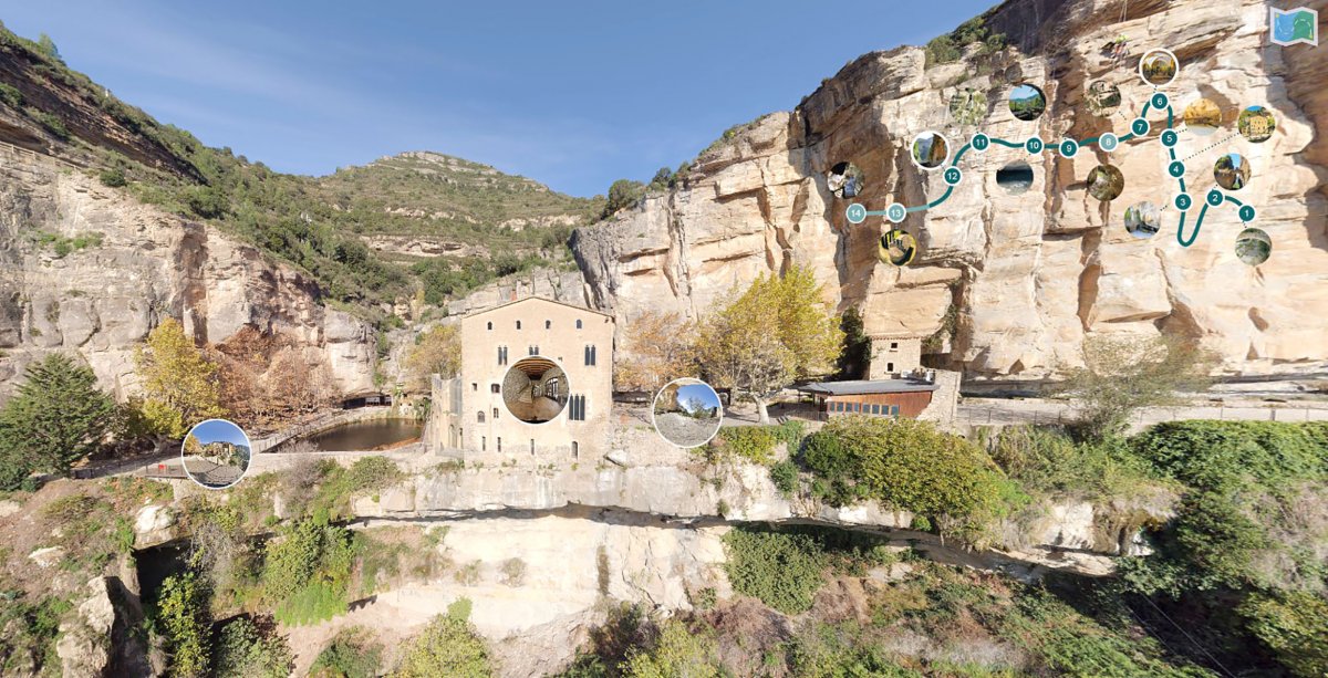 Una panoràmica del passeig interactiu per Sant Miquel del Fai