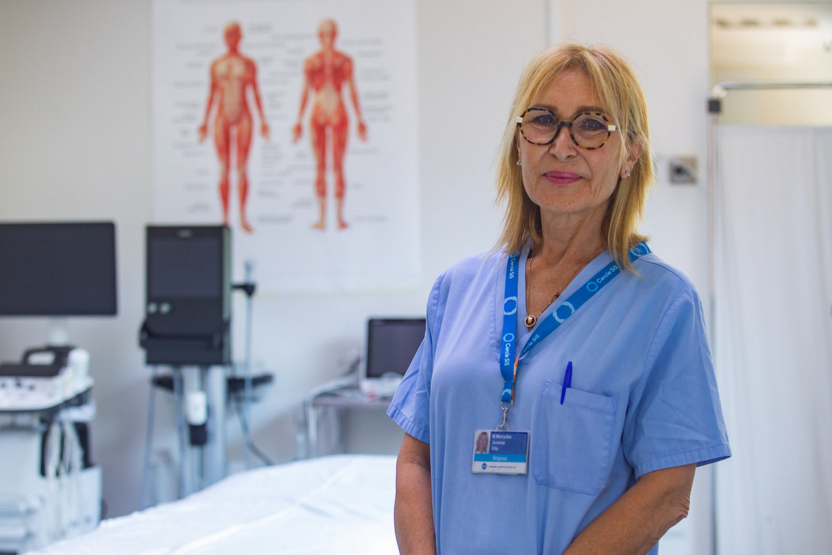 Mercè Jiménez, a la Unitat Terapèutica del Dolor del CHV