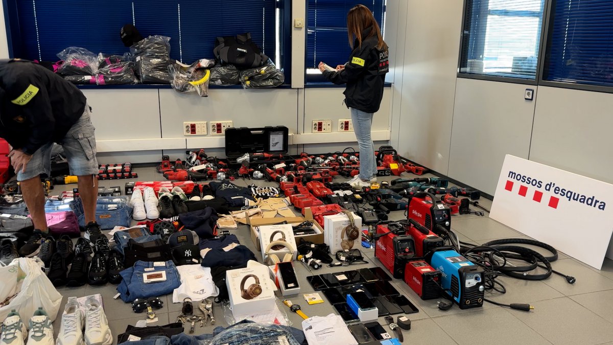 Part del material intervingut en l'escorcoll