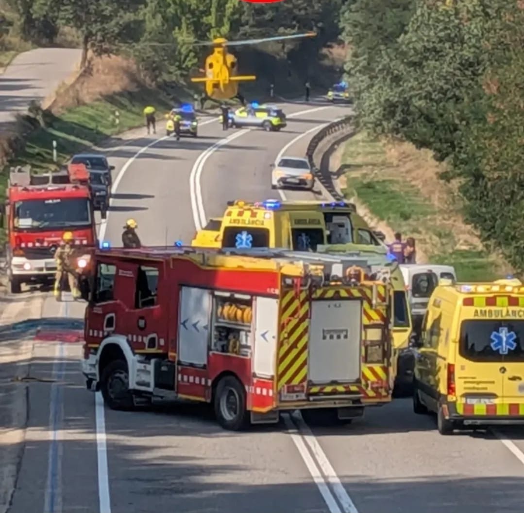 El punt de l'accident aquest dissabte al matí