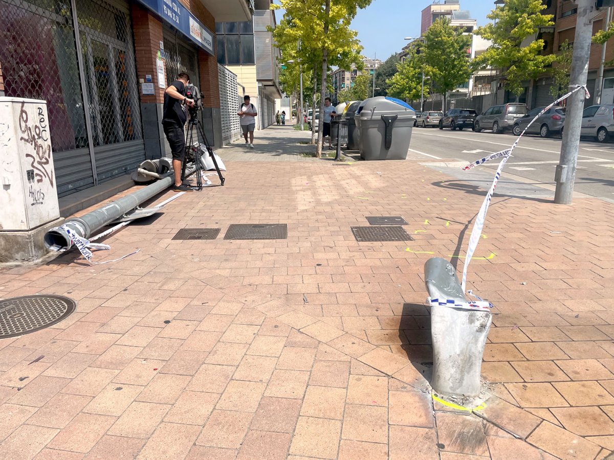 El punt de l'atropellament, l'endemà dels fets