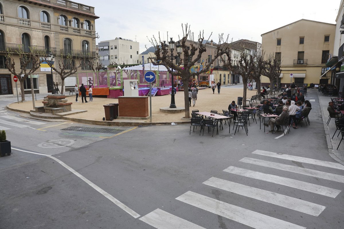 La plaça Josep Umbert i Ventura, en una foto d’arxiu, és un dels punts neuràlgics de Sant Feliu