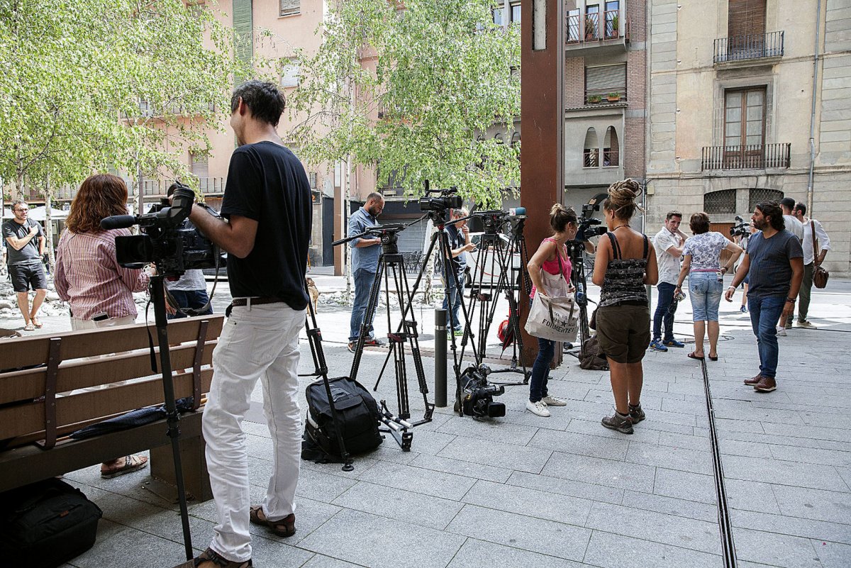 Màxima expectació mediàtica a Ripoll els dies posteriors als atemptats