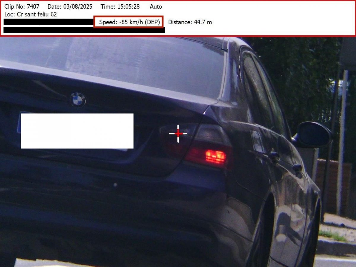 Un dels vehicles sancionats en els controls