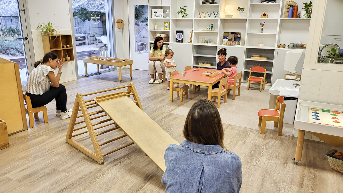 Una de les aules de l’escola bressol municipal Els Caputxins de Vic, que dilluns va començar la familiarització