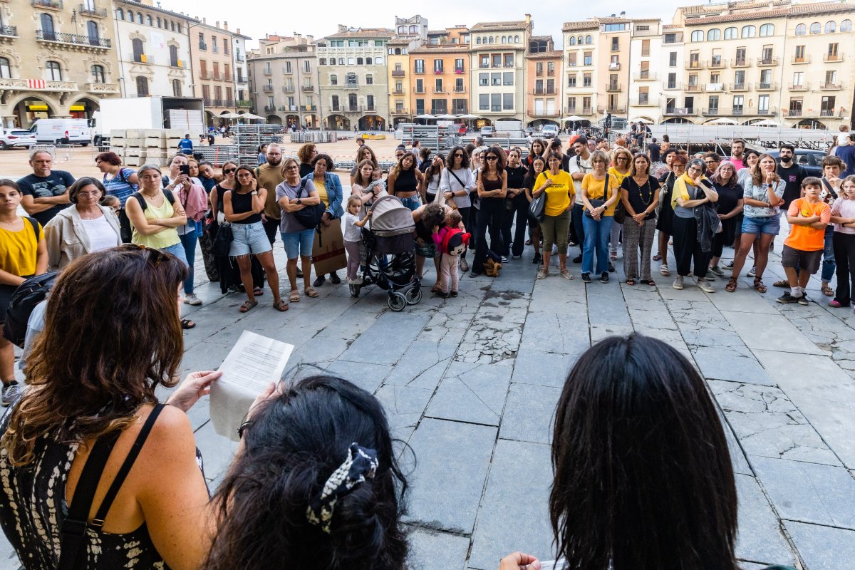 La protesta d'aquest dimarts a la plaça Major de Vic