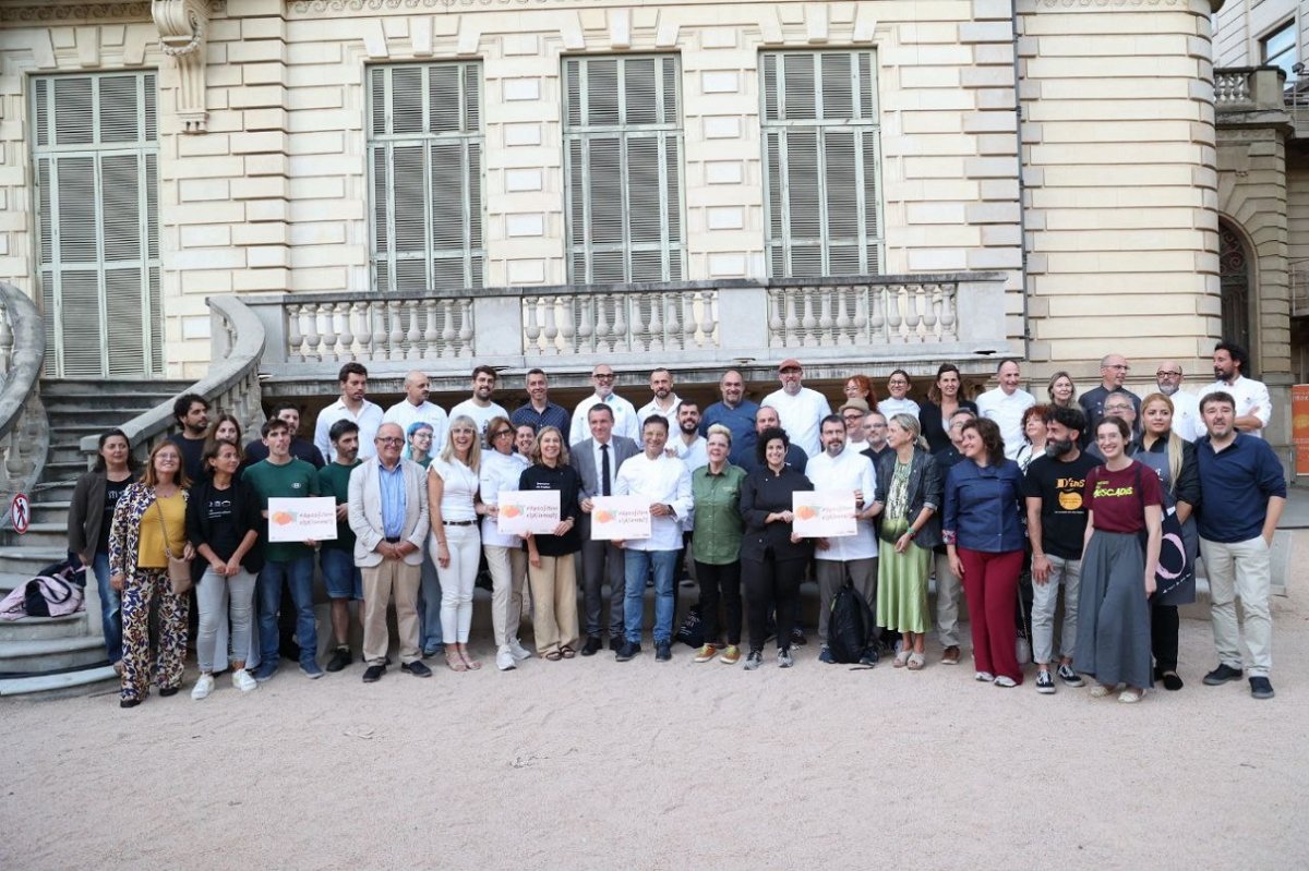 Una imatge de grup de la presentació de la campanya