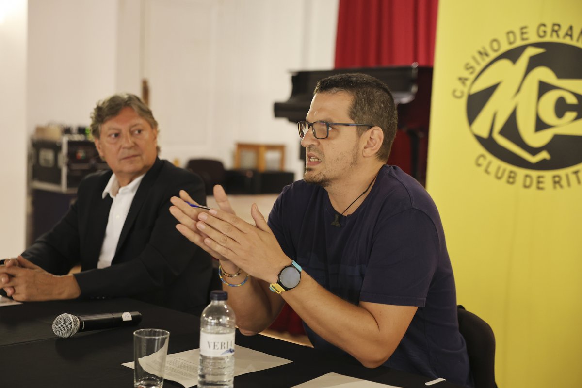 Jaume Vilarrasa i Oriol Font en la presentació del premi