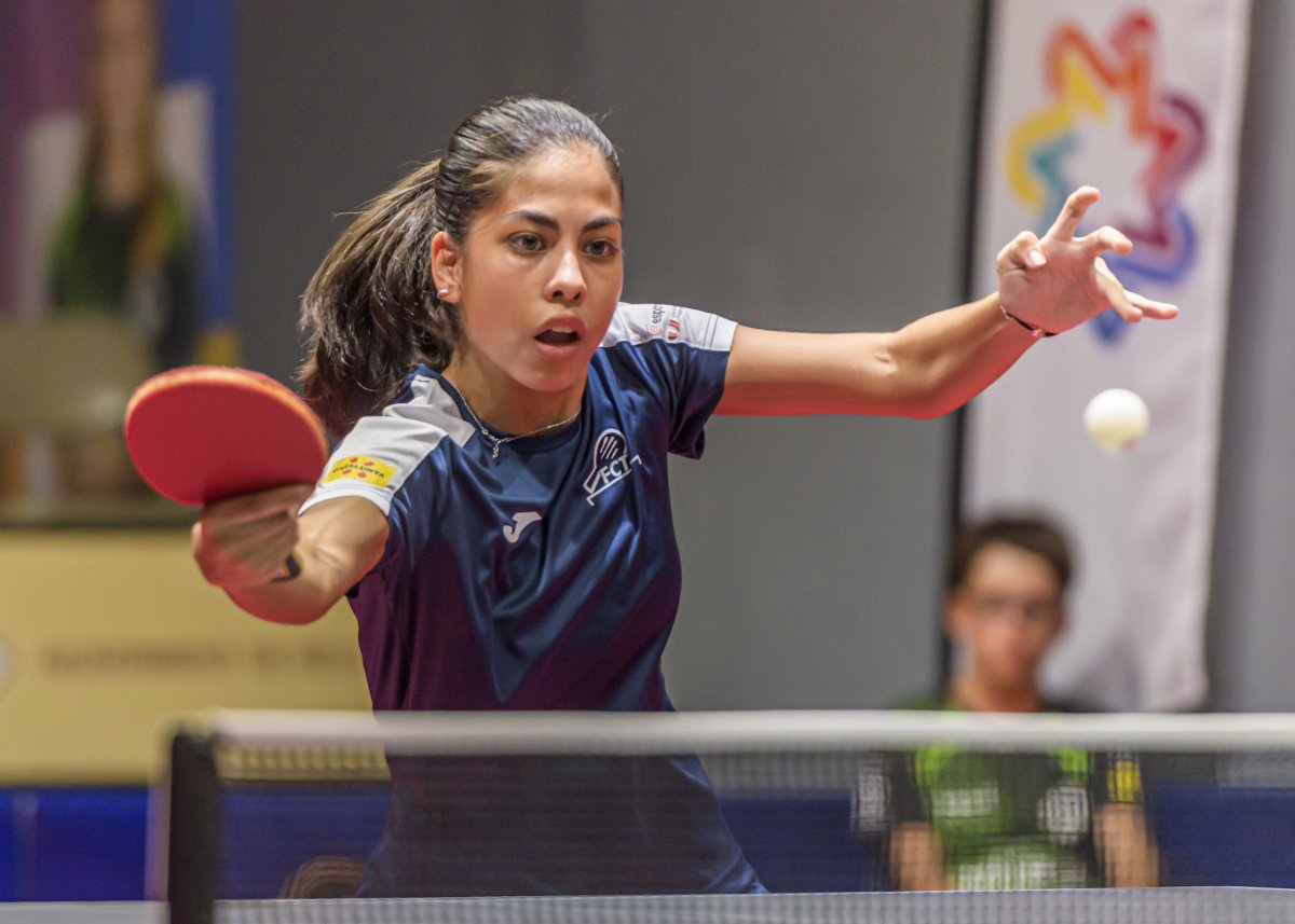 Camila Moscoso en un moment del partit