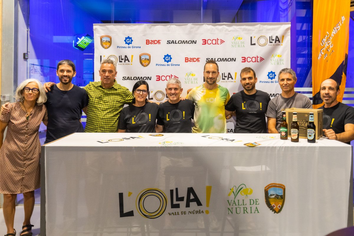 Els responsables de l'Olla de Núria durant la presentació de la cursa, la setmana passada