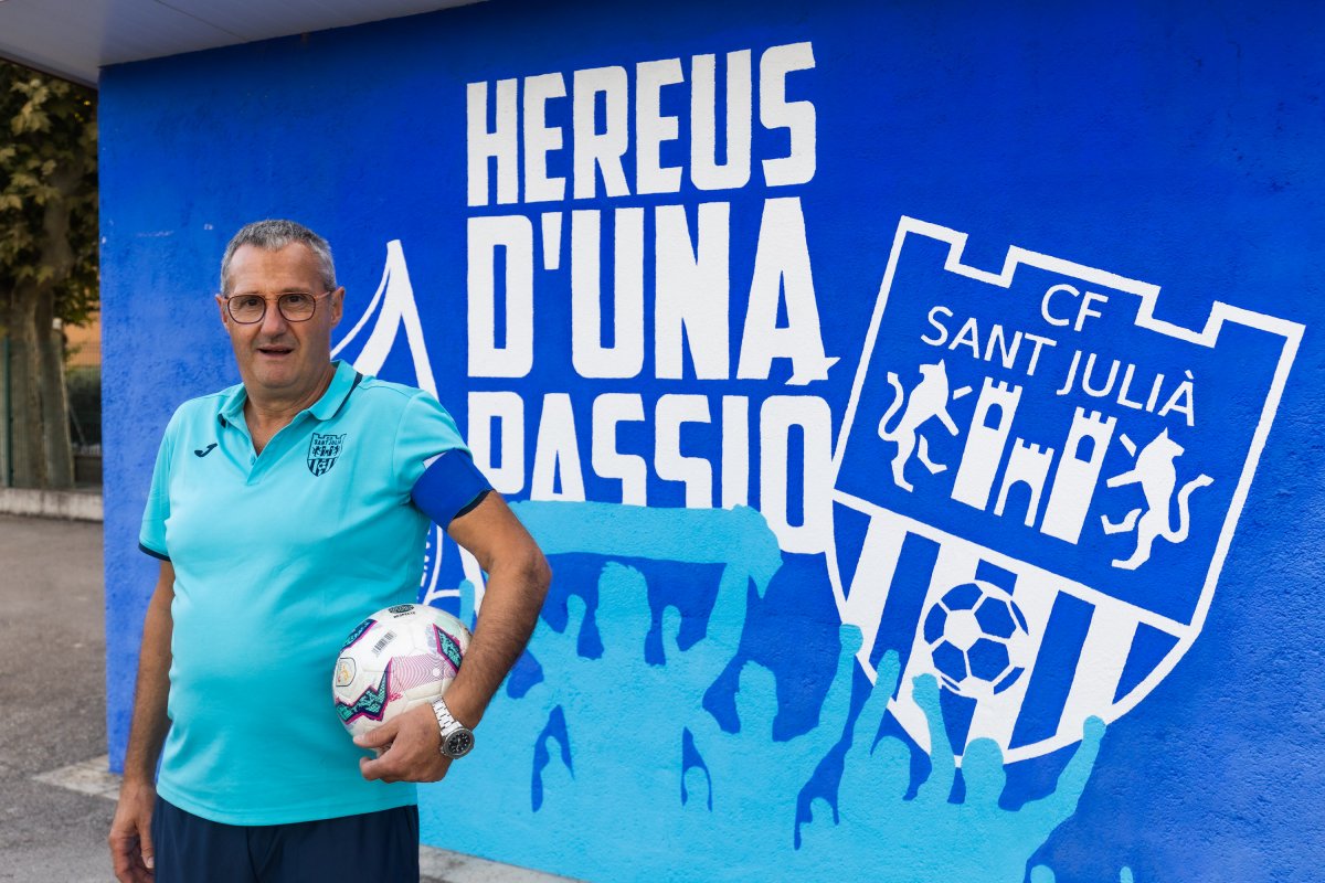 Santi Jutglà, aquest dimecres abans del partit de Copa Catalunya contra el Vic