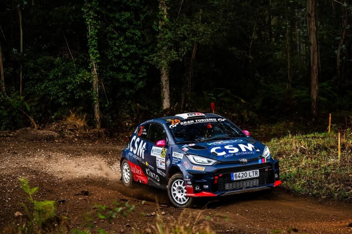 Laia Sainz amb el seu Toyota, a la prova d'Astúries