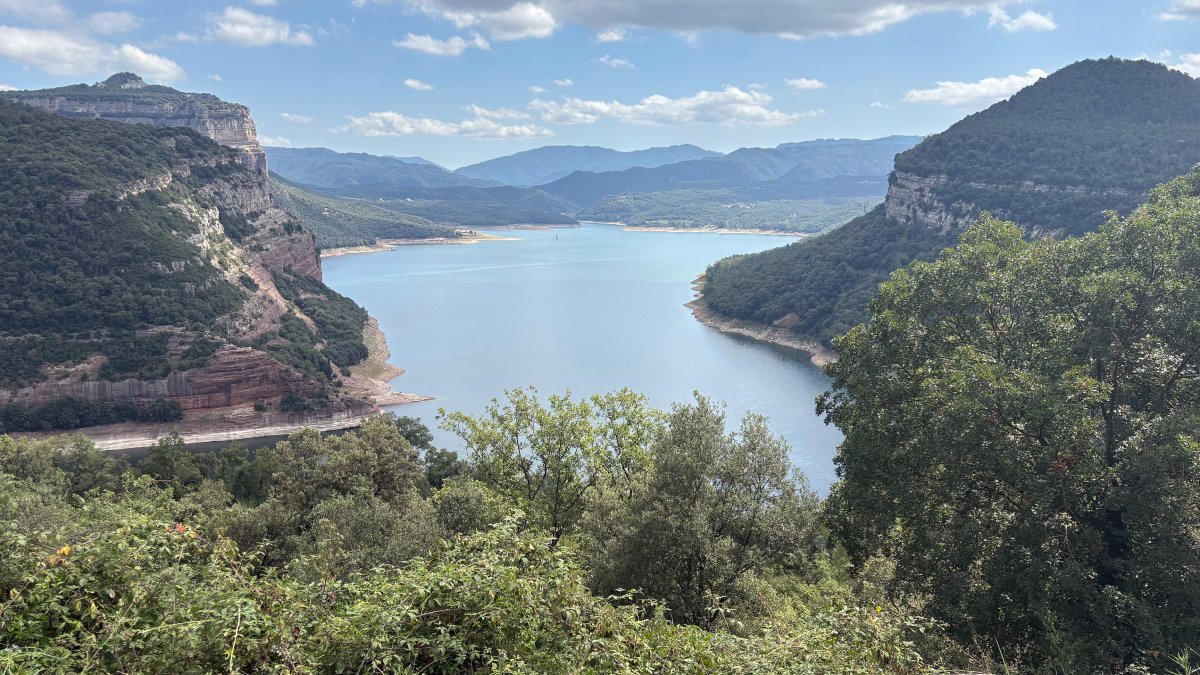 L'embassament de Sau, en una imatge d'aquest diumenge des del parador