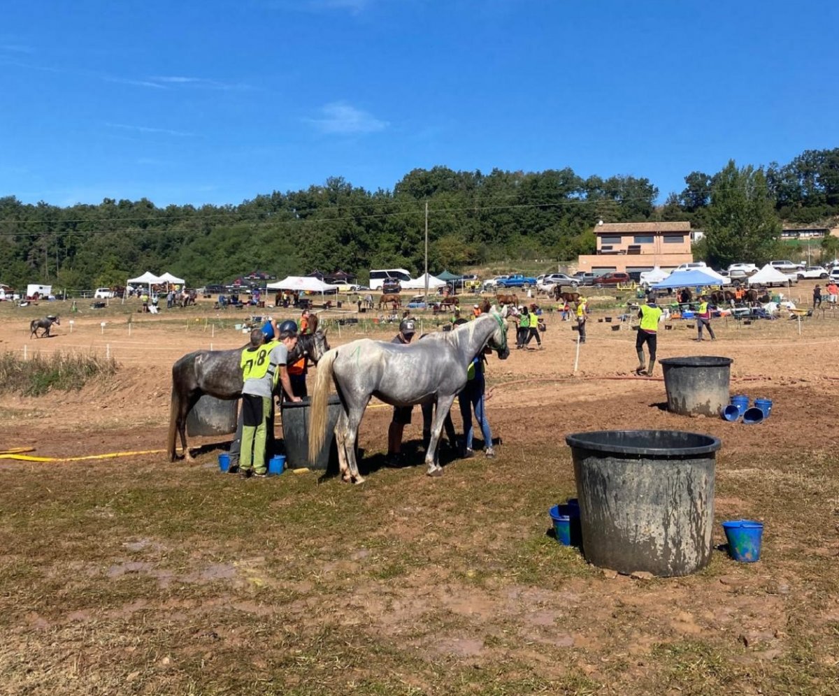 Un dels punts d'avituallament del raid