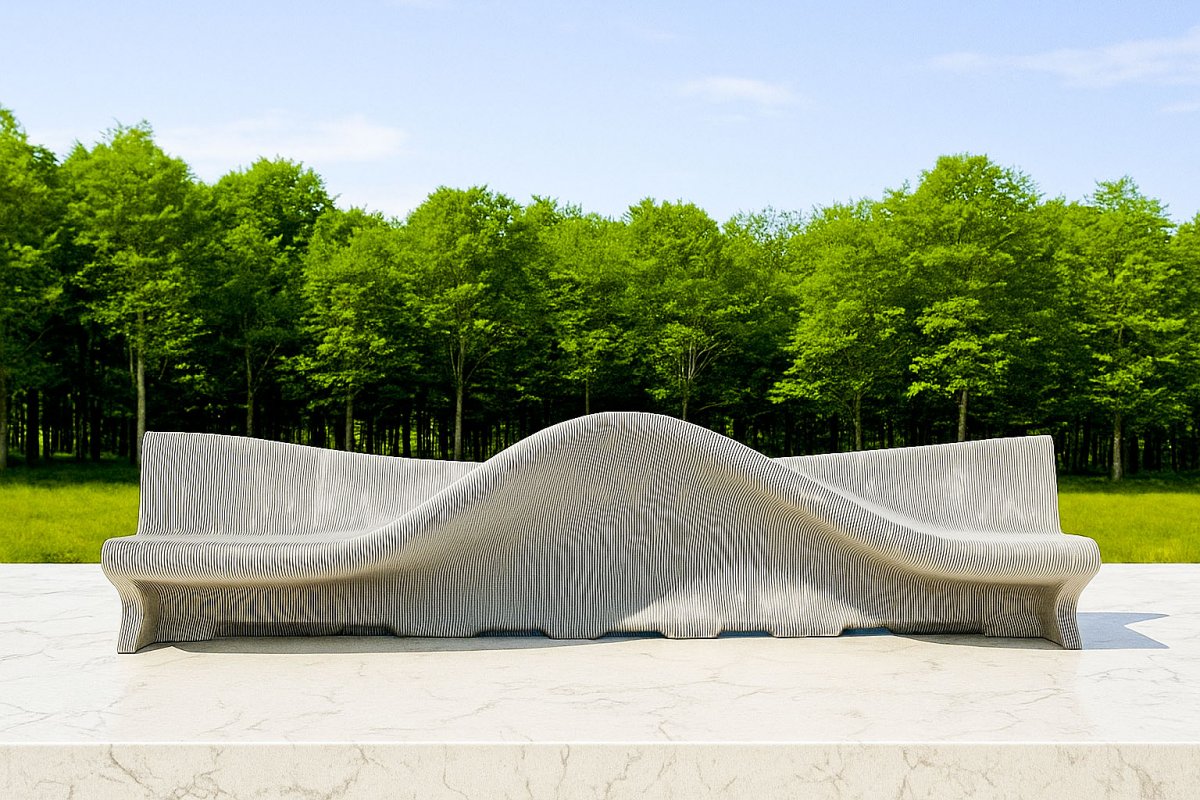 Imatge virtual del banc que s'inaugurarà aquest dissabte