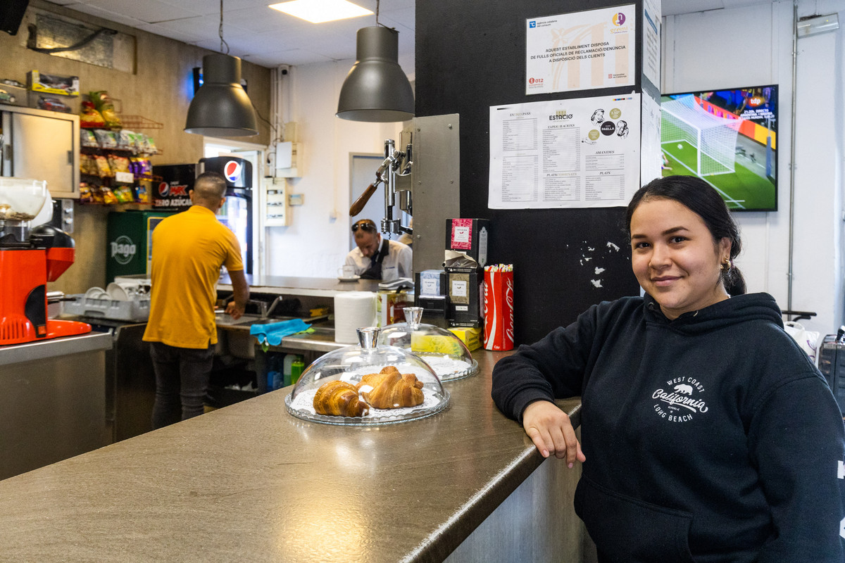 Lissette Marin, dimecres al bar de l'estació de tren de Centelles
