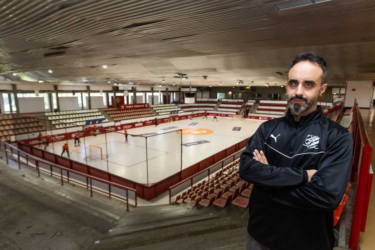 Pep Castillo, aquest divendres a la tarda a l’interior del pavelló Olímpic de Vic