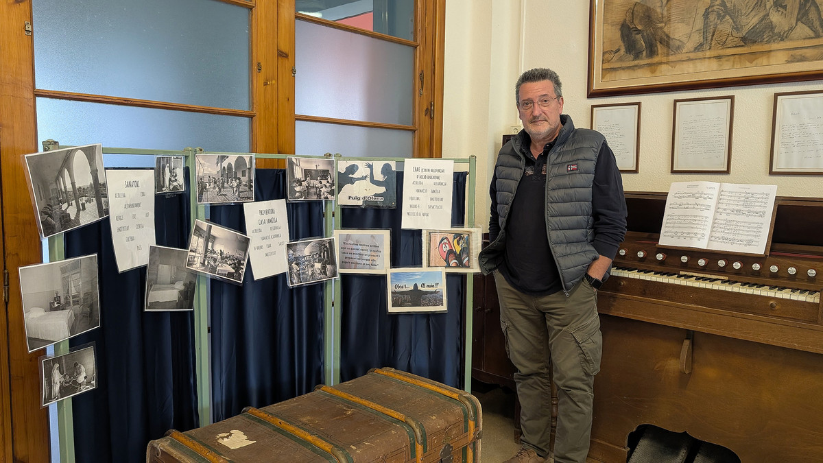 Ernest Viaplana, a l’espai on ha recuperat part de la història del centre