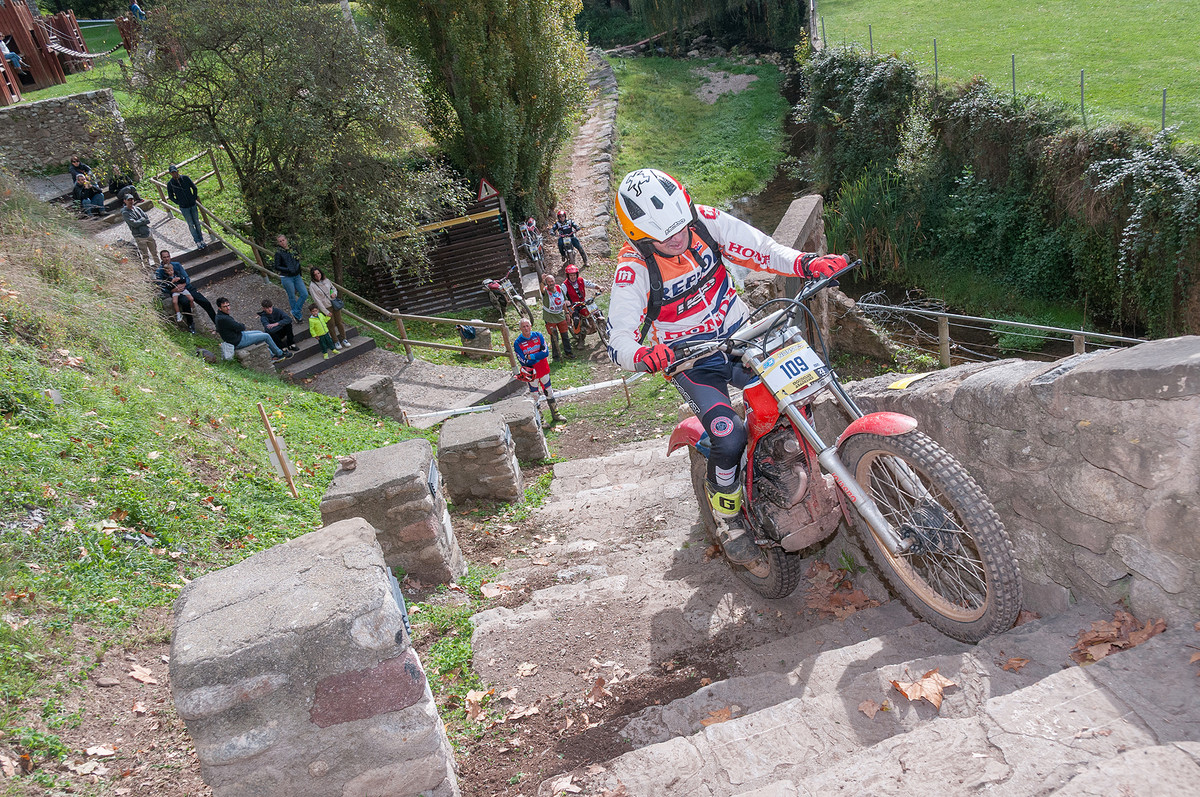 Un dels pilots en una de les zones mítiques del trial, aquest cap de setmana