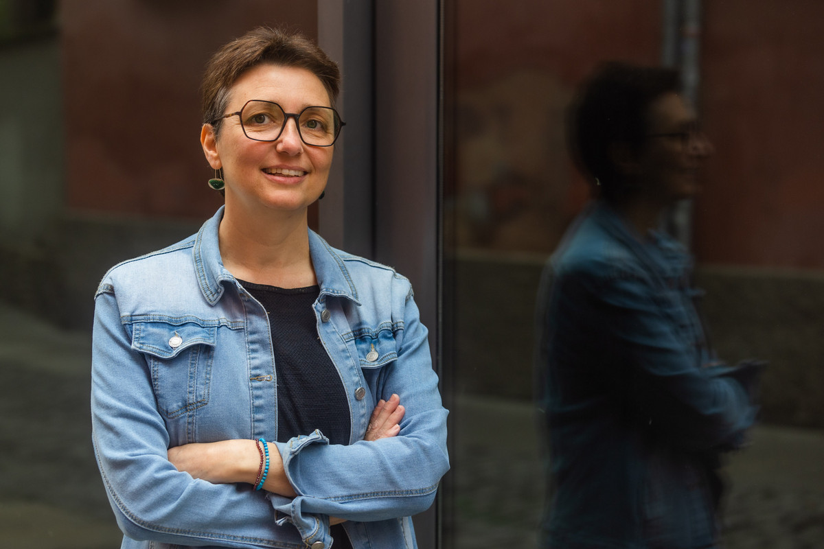 Carme Rodríguez, que ara està fent teràpia hormonal, divendres a VicEls Bombers a l’Hospital de Vic, divendres al migdia