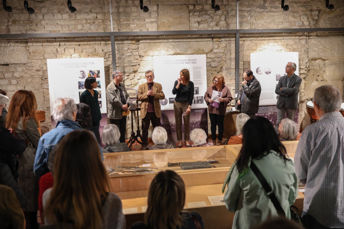 Un moment de la inauguració de l'exposició