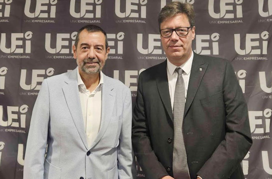 El president de la UEI, Pep Garcia, i el director general d’Indústria, Xavier Roca