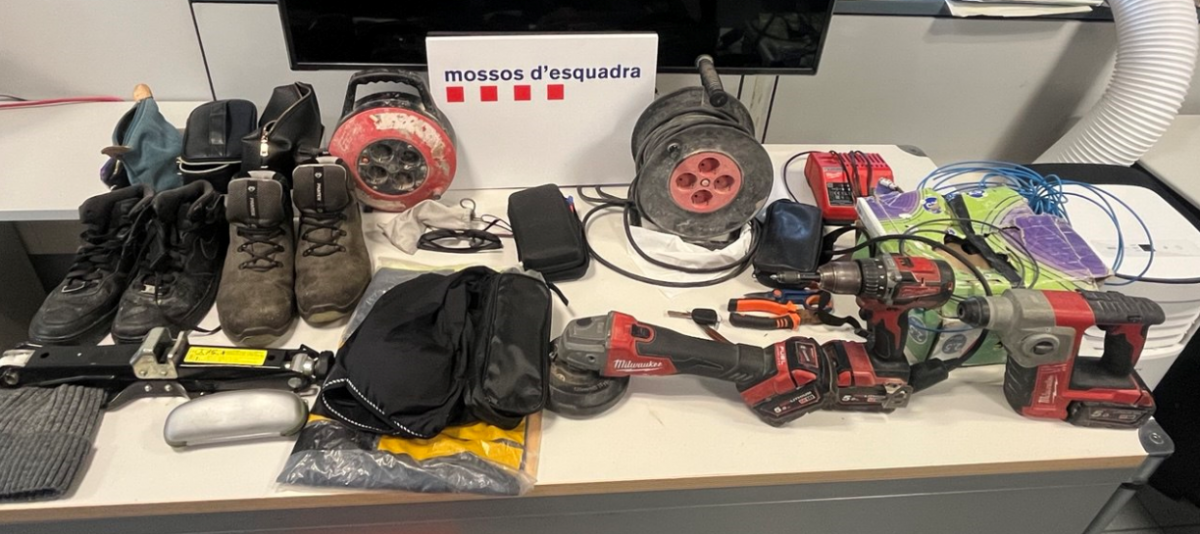 Material que els delinqüents feien servir pels robatoris