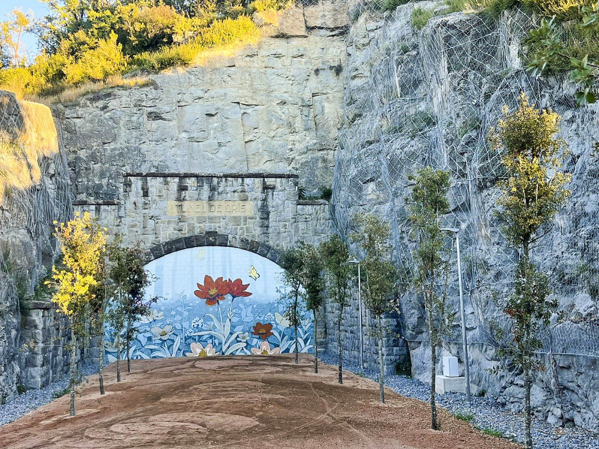 Inicialment no es preveia el grafit que ha acabat decorant la boca del túnel