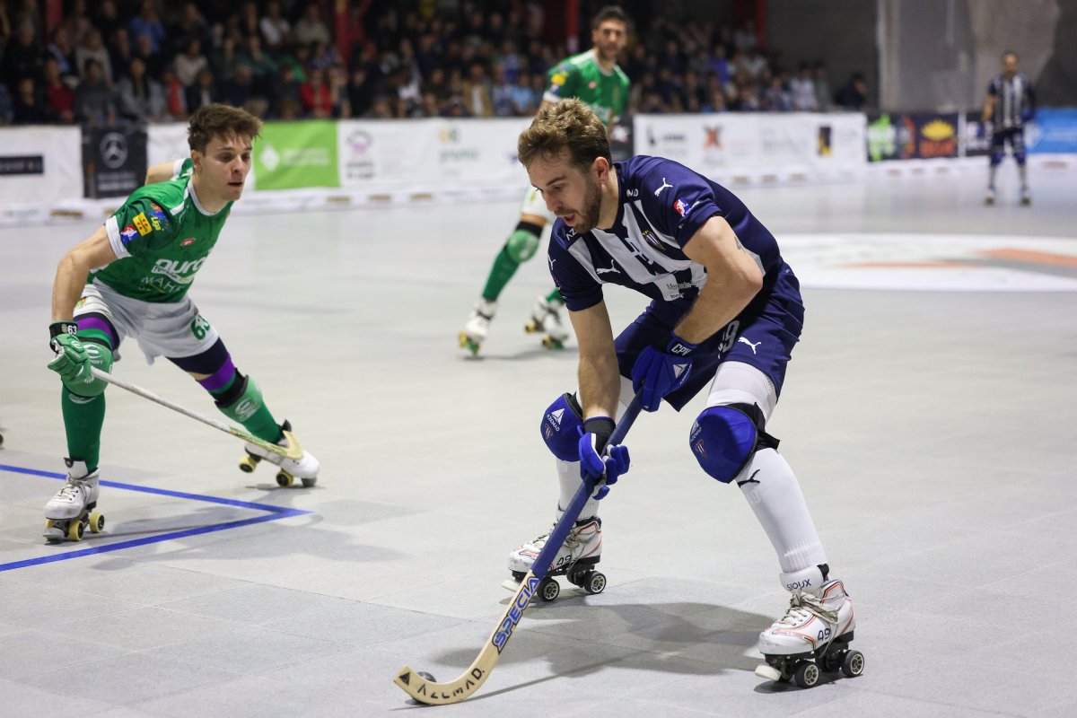 Arnau Canal, autor del gol de l'empat, en el darrer partit contra el Cerdanyola