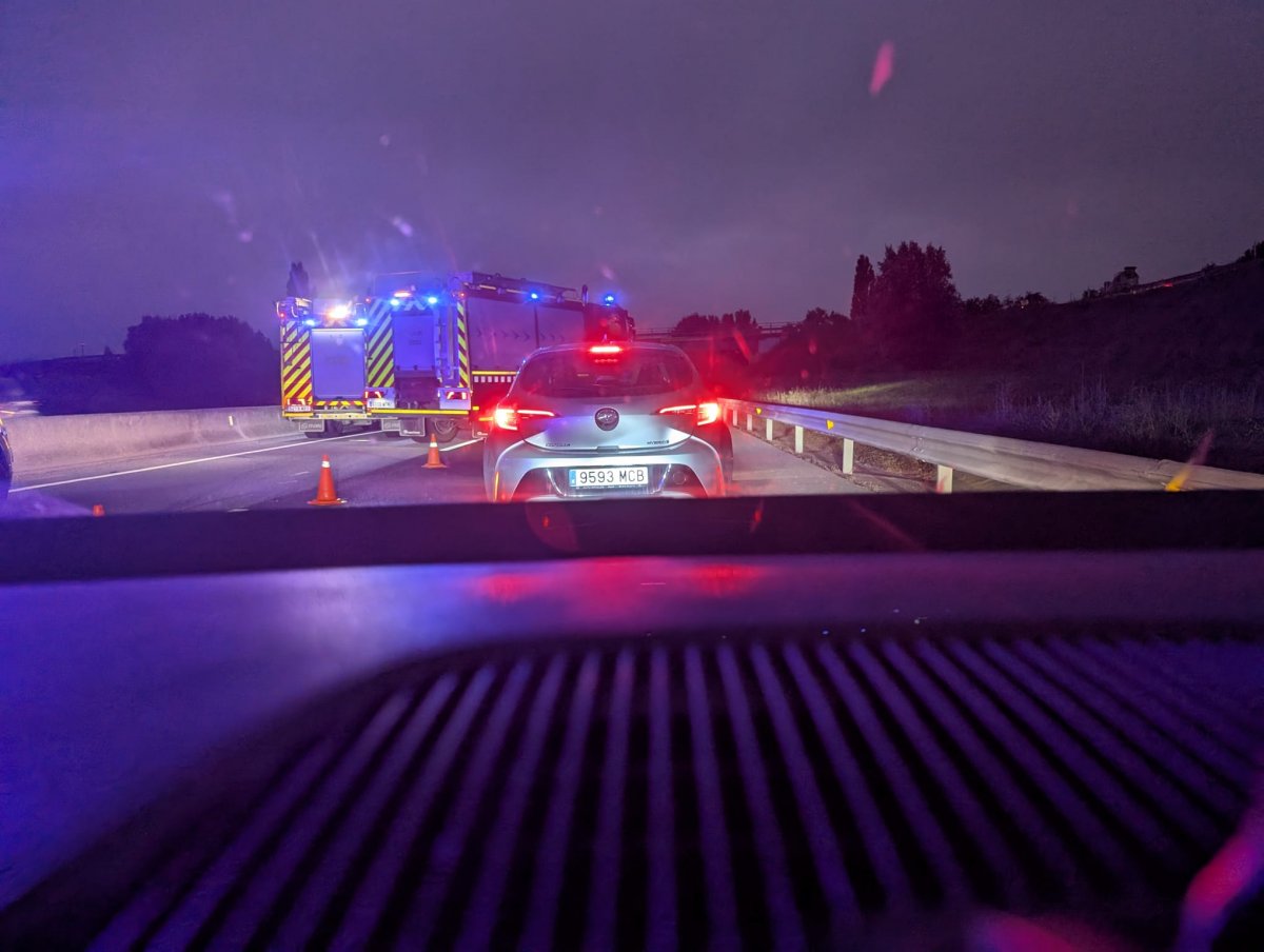 L'accident ha provocat cues a primera hora del matí a la C-17