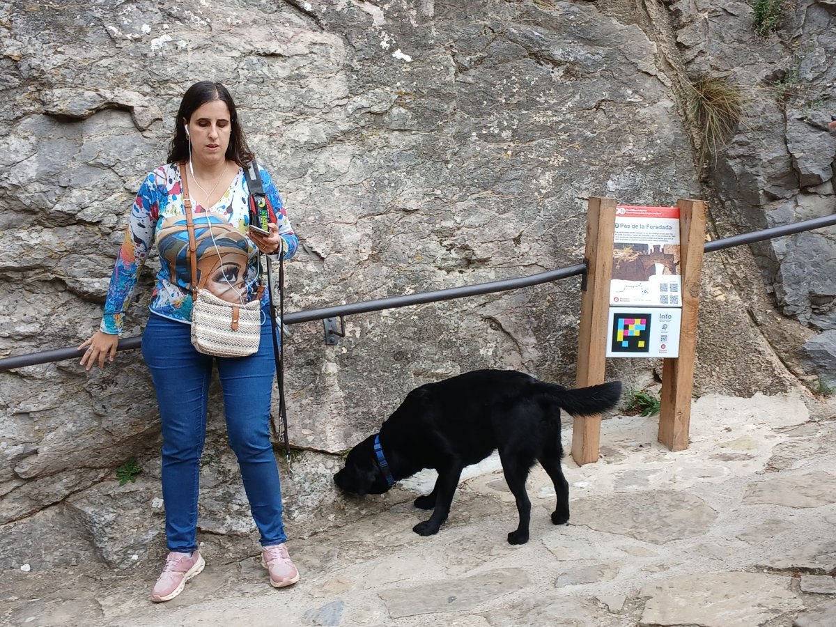 Una de les visitants que han participat en la prova aquest dilluns