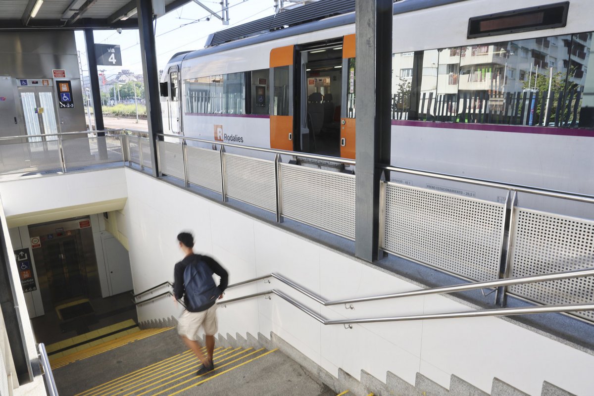 Andanes a l'estació de Granollers-Centre en una imatge d'arxiu
