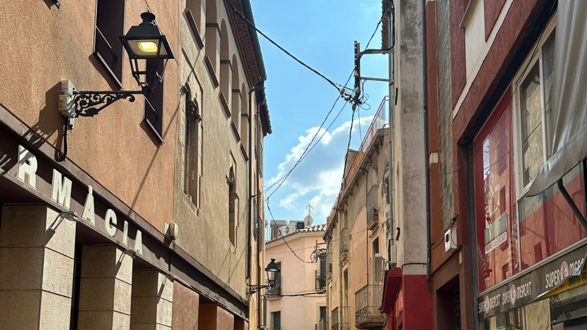 Imatge del carrer del Forn on es fa la prova