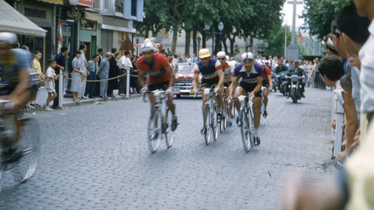 El pas del Tour de França per la Carretera de Granollers el 1957