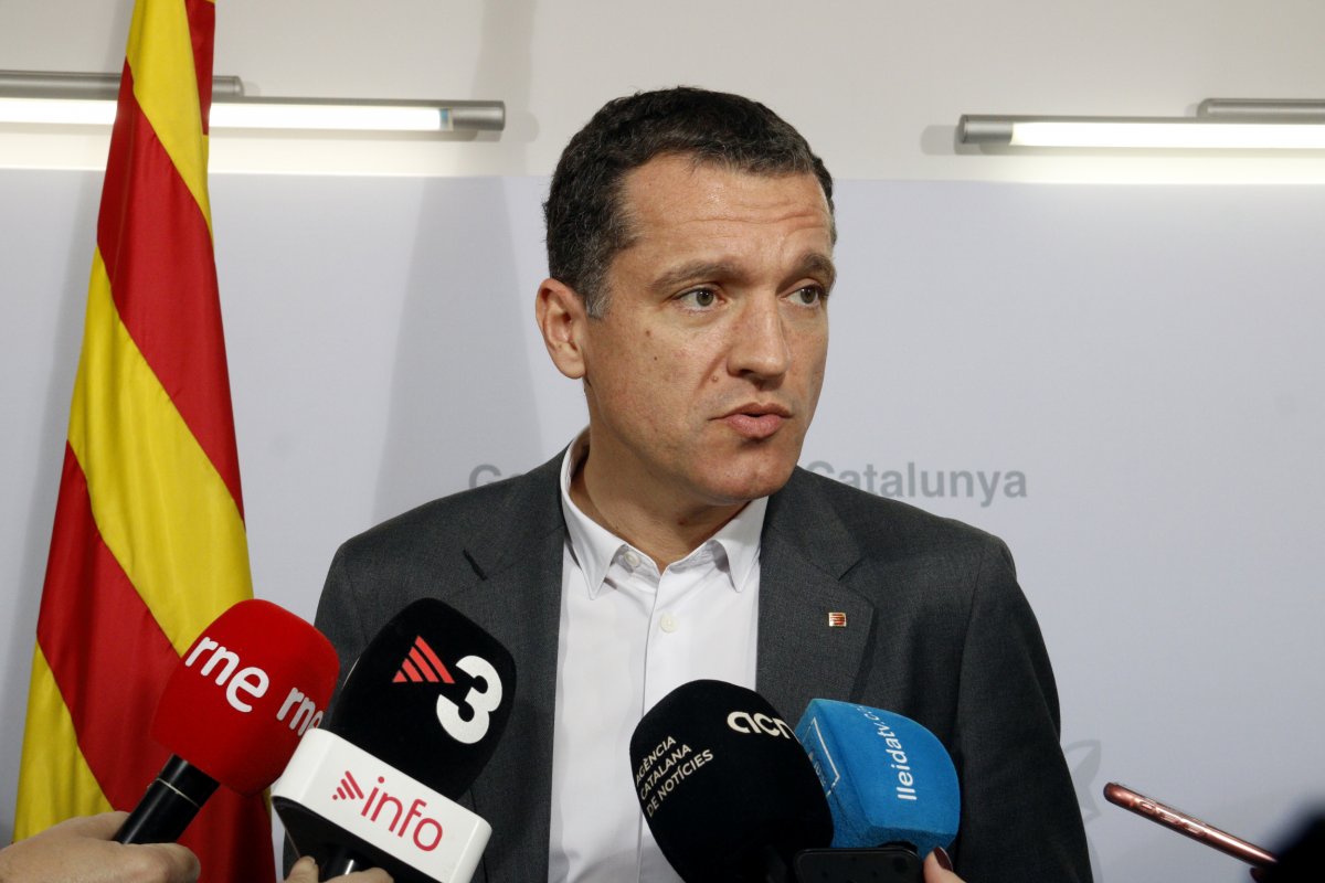 Òscar Ordeig, aquest diumenge, durant una compareixença a Lleida