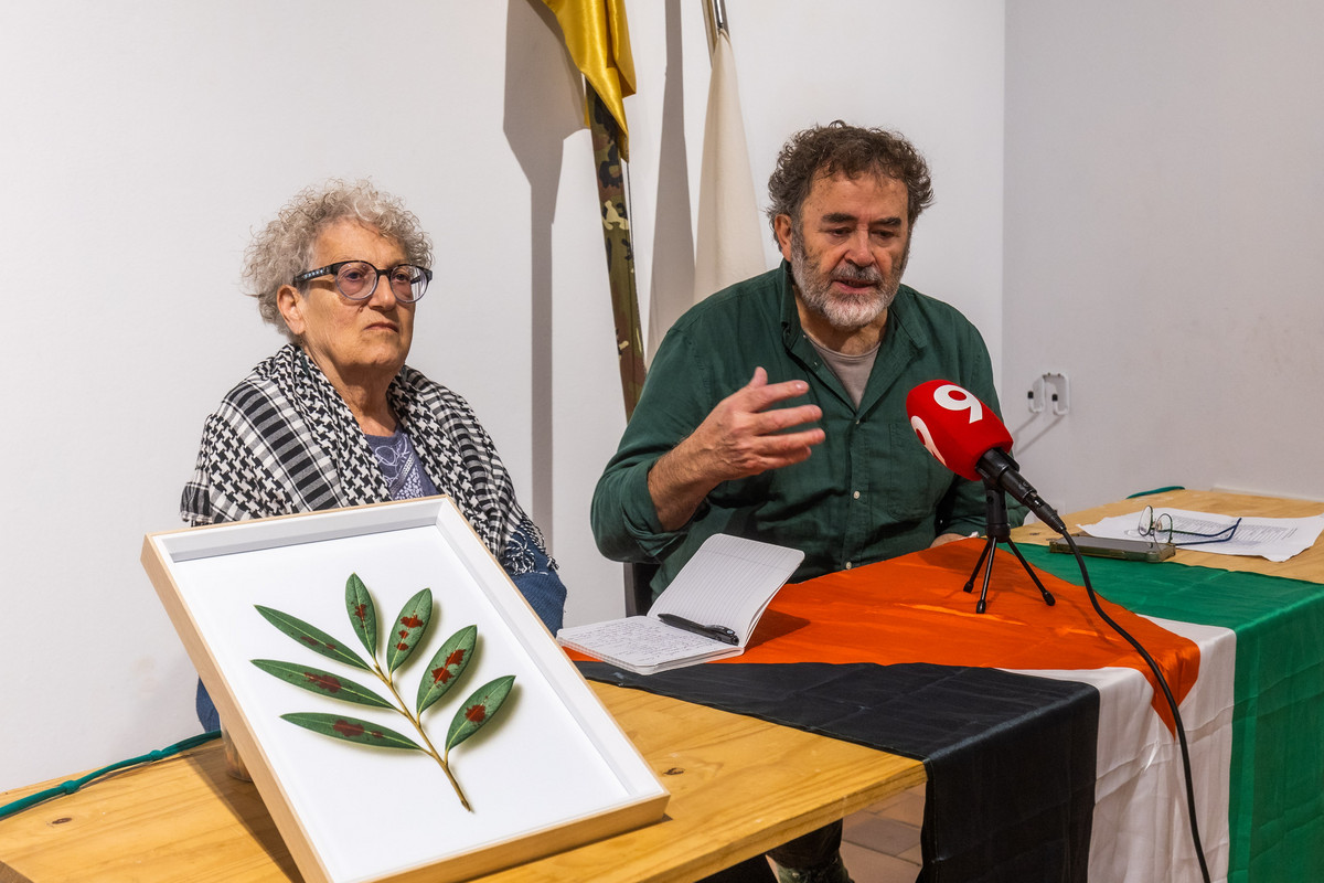 Roser Iborra i Marià Dinarès, en la presentació de les exposicions