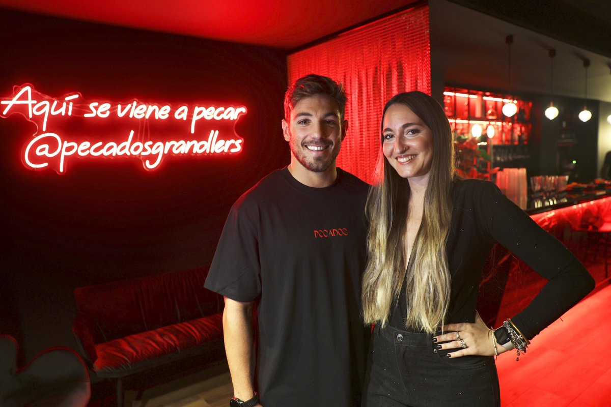 Guille Matas i Claudia Juan Moreno, socis i impulsors de Pecados, aquest dimecres al vespre al local