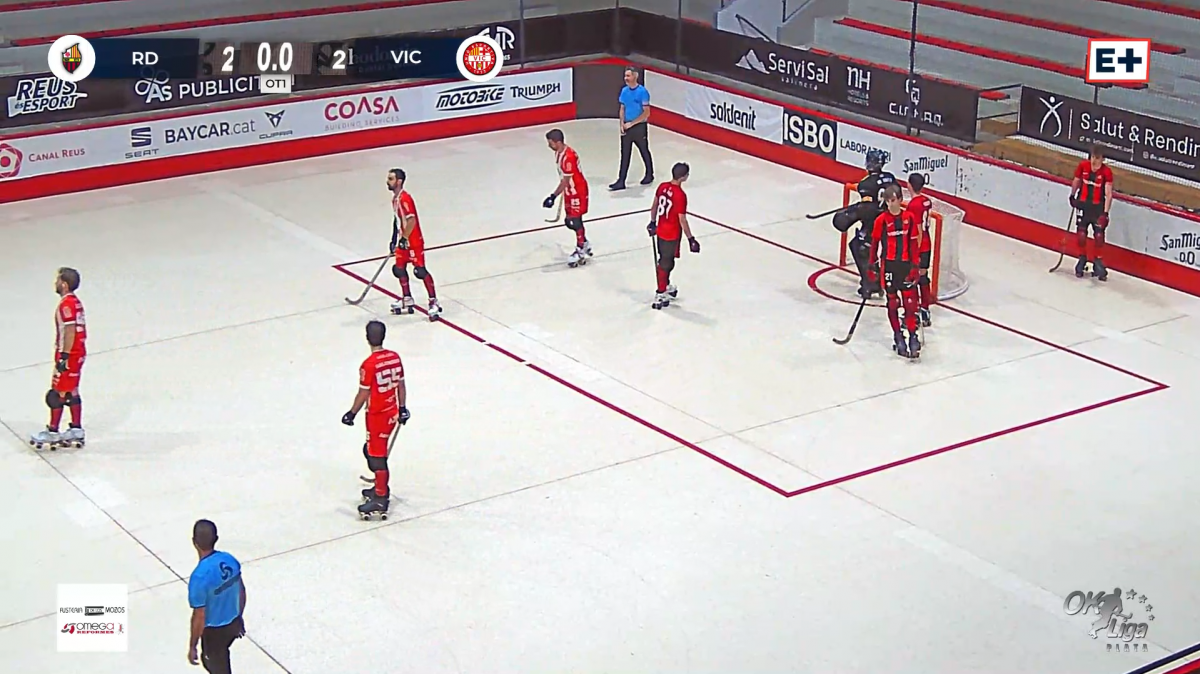 Una imatge del partit, just al finalitzar