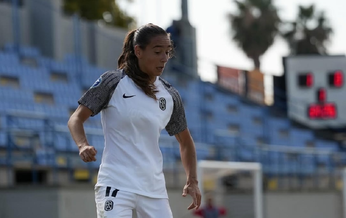 Paula Sánchez, en un partit d'aquesta temporada