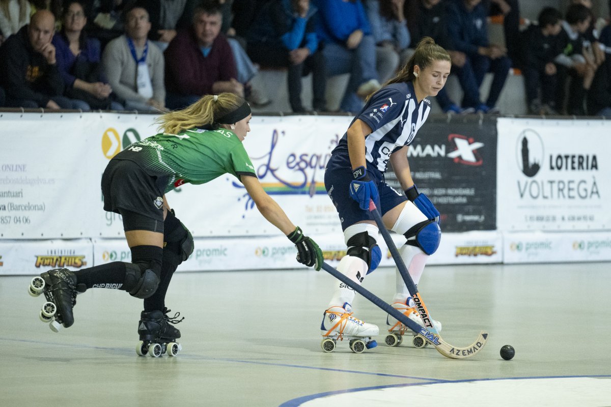 Paula Vilamala, en una jugada del darrer partit contra el Bigues