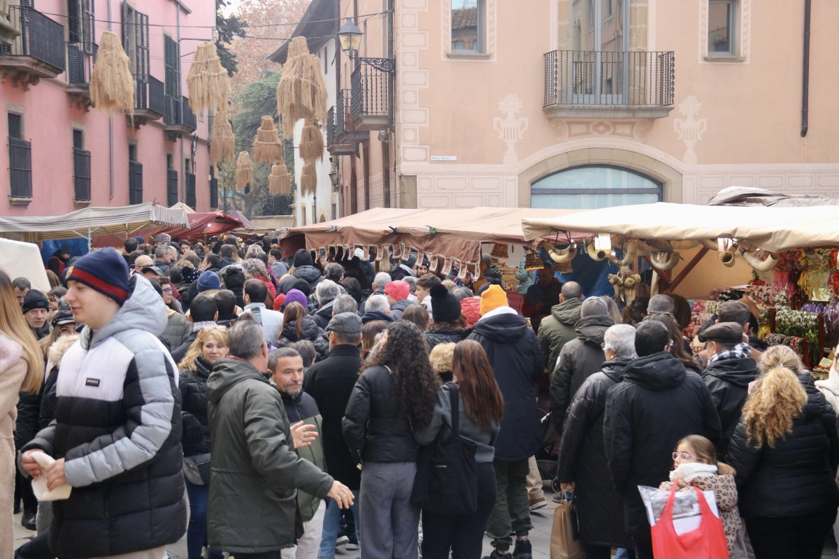 Ambient del Mercat Medieval a la plaça de la Catedral, l'any passat