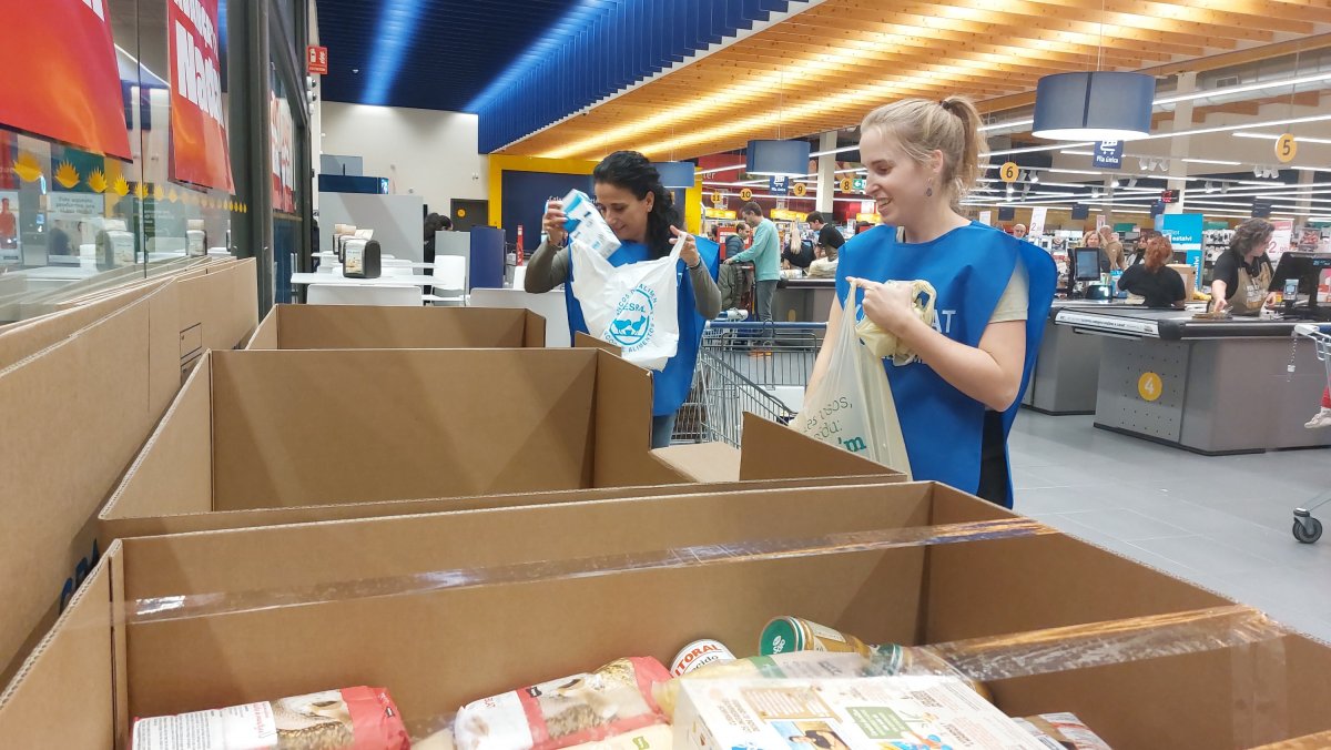 El supermercat Esclat de la Ronda Sud de Granollers va ser un dels punts de recollida del Gran Recapte