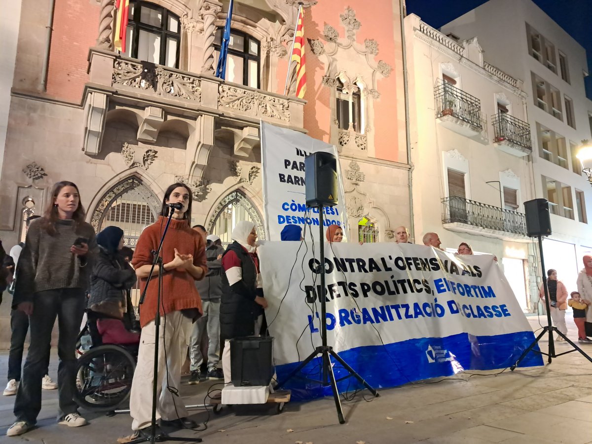 Una imatge de la concentració d'ahir a la Porxada