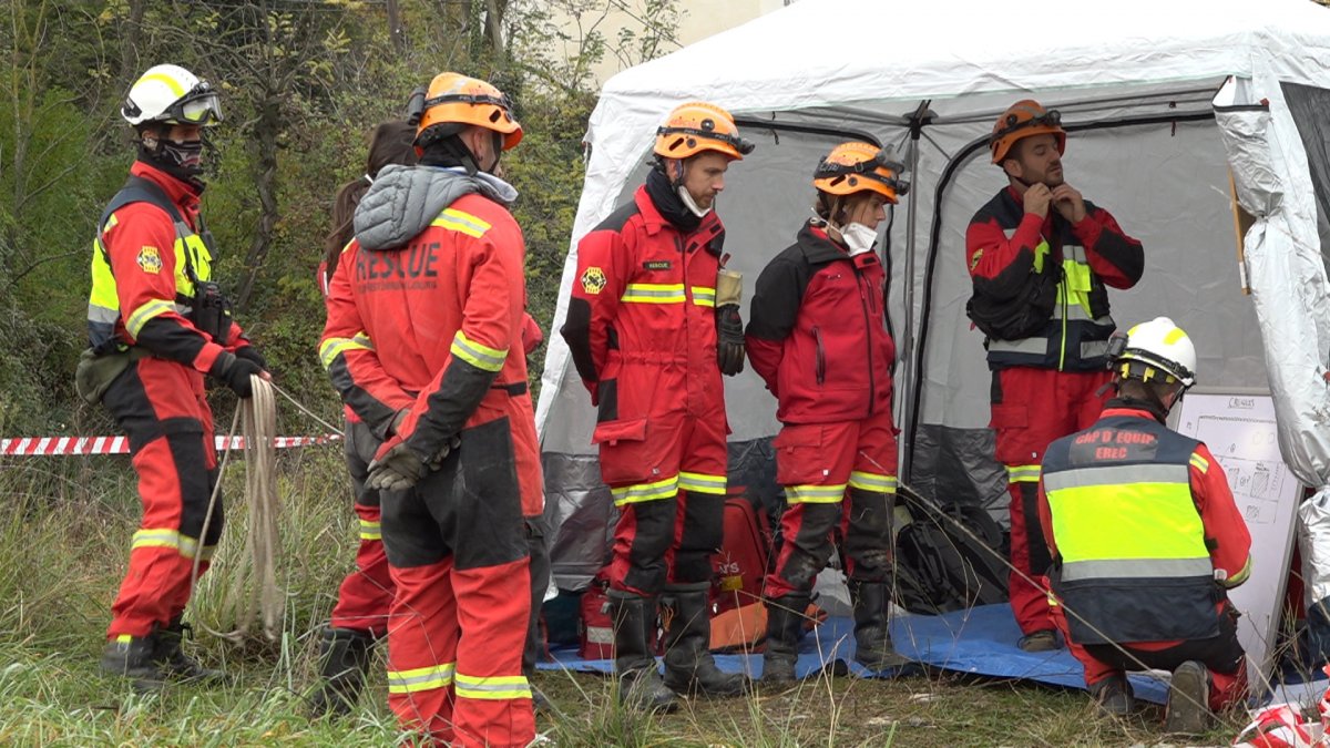 L'equip que ha participat en el simulacre