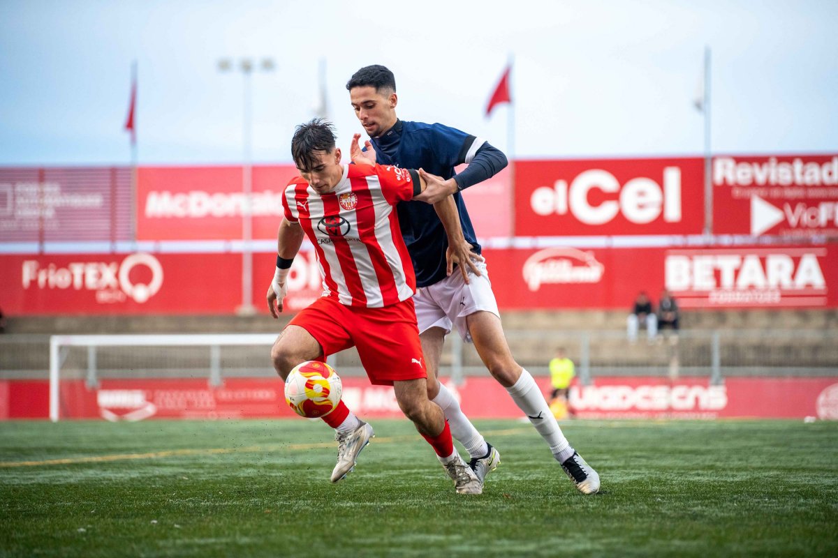 Ignasi Quer, en un dels partits amb la UE Vic d'aquesta temporada