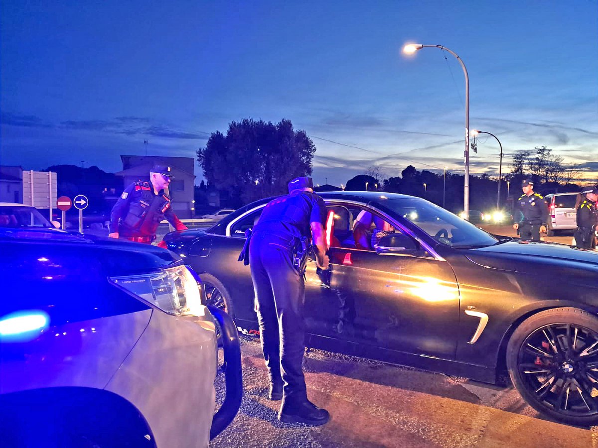 Un dels punts del dispositiu Vicus de divendres va ser a l’encreuament entre la C-1415b i l’avinguda dels Lledoners