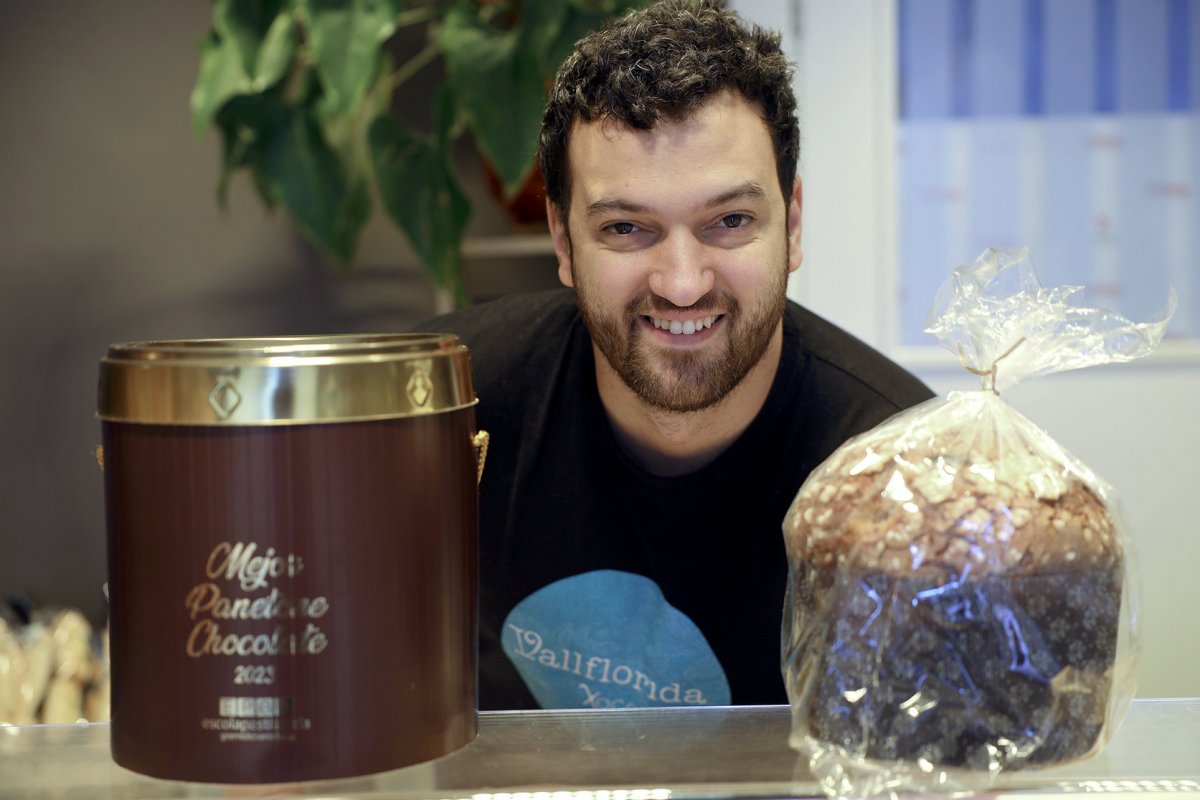 Lluís Costa quan va guanyar el premi millor panettone l’any 2023