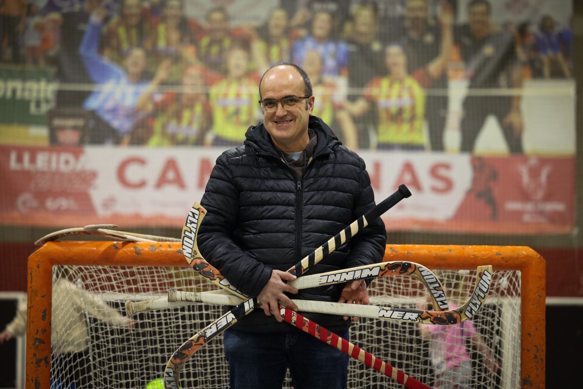 Xevi Segura al pavelló de Manlleu, que és des de fa molts anys la seva segona casa