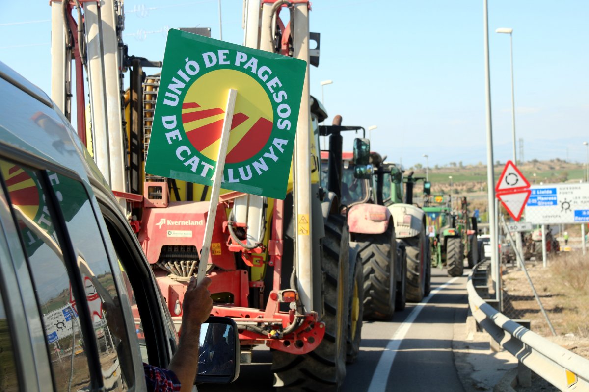 Una de les anteriors tractorades convocades per Unió de Pagesos